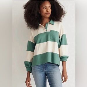 Madewell Striped Rugby Polo Shirt